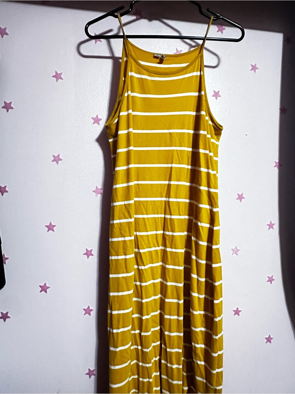 Only Mustard Yellow & White Striped Maxi Dress